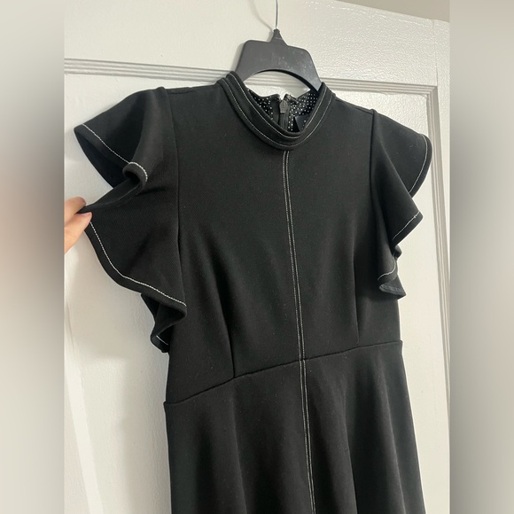 Anthropologie Maeve Deena Mini Dress - Black Size Small Petite - Picture 5 of 14